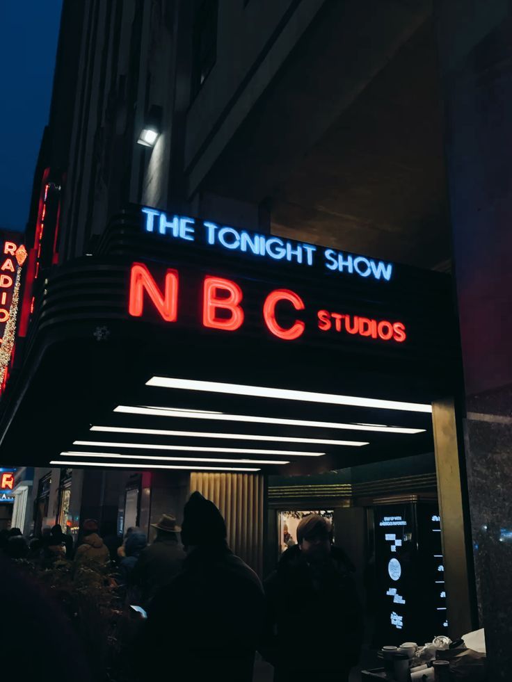 The Tonight Show NBC Studios marquee in New York City