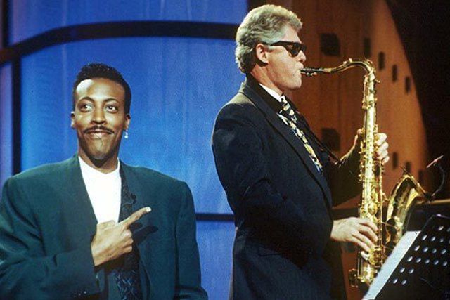 Bill Clinton playing saxophone on The Arsenio Hall Show
