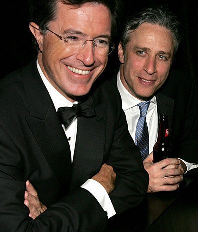Stephen Colbert with Jon Stewart