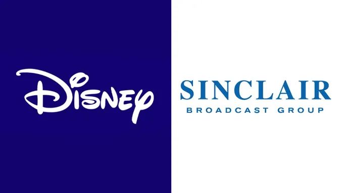Disney and Sinclair Broadcast Group logos side by side