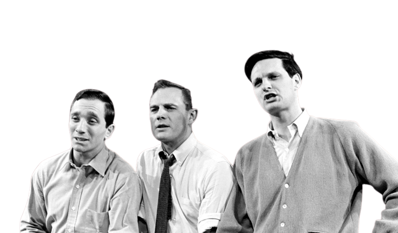 Three performers from That Was The Week That Was